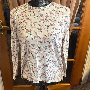 LAST CALL!! Croft & Barrow Floral Long Sleeve Top, M